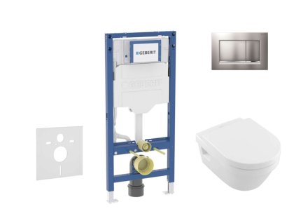 Geberit Duofix Set predstenovej inštalácie, klozetu Architectura a dosky softclose, tlačidlo Sigma30, matný chróm/chróm SANI11CK2106
