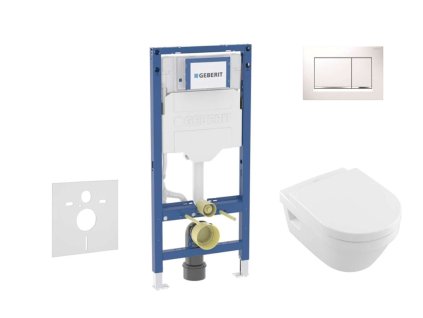 Geberit Duofix Set predstenovej inštalácie, klozetu Architectura a dosky softclose, tlačidlo Sigma30, biela/chróm SANI11CK3104