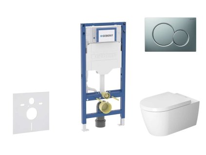 Geberit Duofix Set predstenovej inštalácie, klozetu ME by Starck a dosky softclose, tlačidlo Sigma01, matný chróm SANI11CP2110