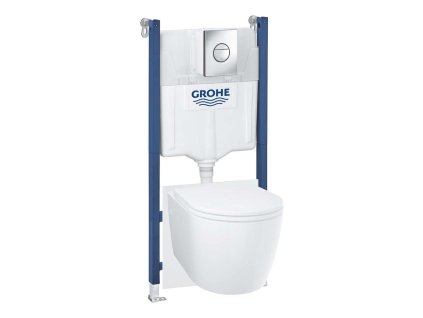 Grohe Start Round Set predstenovej inštalácie, klozetu Start Round, dosky Softclose a tlačidla Sail, chróm 103843SH00-GR