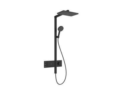 Hansgrohe Raindance Alive Q Sprchový set s termostatom, 21x34 cm, 3 prúdy, EcoSmart, matná čierna 24591670-HG