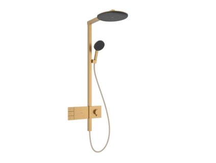 Hansgrohe Raindance Alive S Sprchový set s termostatom, priemer 30 cm, 3 prúdy, kefovaný bronz 24595140-HG