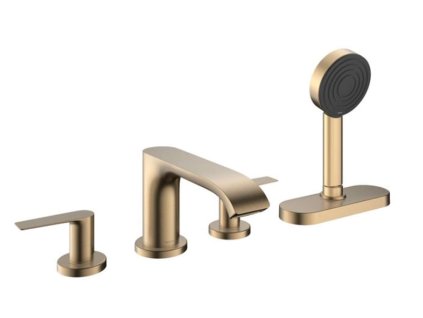 Hansgrohe Vivenis Batéria na okraj vane, 4-otvorová inštalácia, sBox, kefovaný bronz 75444140-HG