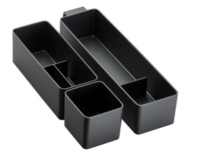 Hansgrohe IntraStoris 3-dielna súprava organizérov do zásuvky, matná čierna 54224670-HG