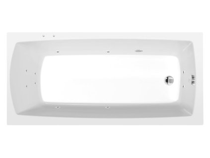 Polysan VANE S HYDROMASÁŽNYM SYSTÉMOM LILY hydromasážna vaňa, 150x70x39cm, Active Hydro, chróm 72273.1010