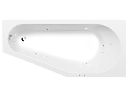 Polysan VANE S HYDROMASÁŽNYM SYSTÉMOM TIGRA R hydromasážna vaňa, 170x80x46cm, Active Hydro, chróm 90611.1010