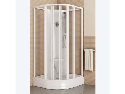 Ravak Supernova Sprchový box 91x91 cm, s vaničkou a príslušenstvom, biela/Grape 80677112ZG