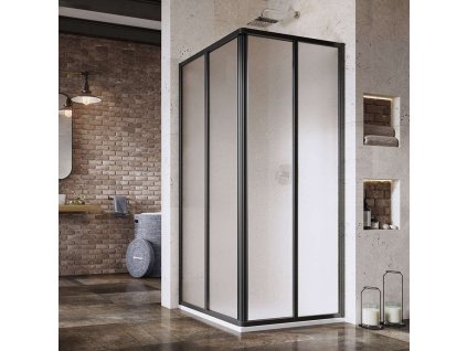 Ravak Supernova Sprchové dvere, SRV2-75 S, 72-74 cm, čierna/sklo Grape 14V303O2ZG