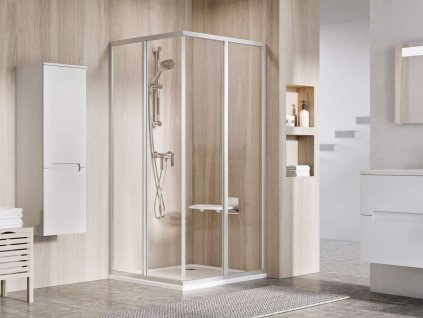 Ravak Supernova Sprchový kút 80x80 cm, satin/sklo Grape 14V40UO2ZGS