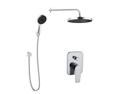 kielle Harmonia Sprchový set s batériou pod omietku, na 2 spotrebiče, s príslušenstvom a telesom, chróm 20623SP40