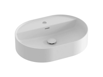 Ravak Ceramic Umývadlo na dosku 55x40 cm, s prepadom, otvor na batériu, matná biela XJX0E155001