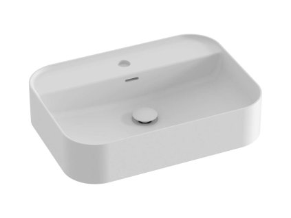 Ravak Ceramic Umývadlo na dosku 55x40 cm, s prepadom, otvor na batériu, matná biela XJX0E155005