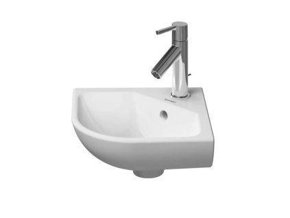 Duravit ME by Starck Umývadielko rohové, 44x38 cm, s prepadom, s otvorom na batériu, biela 0722430000