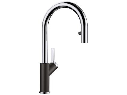 Blanco Carena S Drezová batéria s výsuvnou spŕškou, čierna/chróm 526172