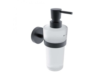 Nimco Unix Dávkovač mydla s držiakom, matné sklo/matná čierna UNC 13031W-T-90