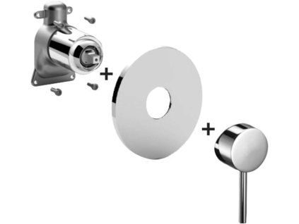 Paffoni Light Batéria pod omietku na 1 spotrebič, chróm LIGBOX010CR