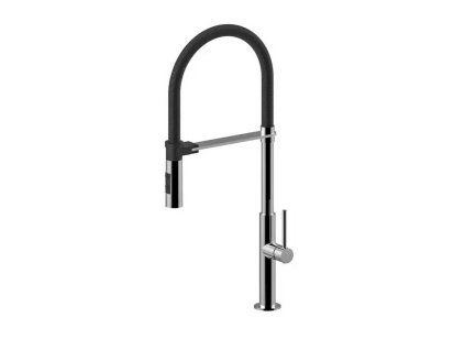 Paffoni Chef Drezová batéria s flexibilným ramenom, chróm/matná čierna CH179CRNO