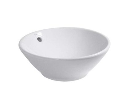 Duravit Bacino Umývadlo na dosku, priemer 42 cm, s prepadom, biela 0325420000