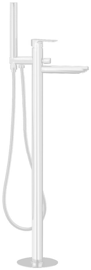 Sapho SPY vaňová batéria s pripojením do podlahy, biela mat PY21/14