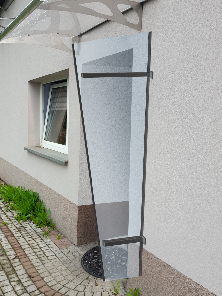 LANIT PLAST, s.r.o. univerzálna bočná stena LANITPLAST UNI antracit / PLEXI LG2185