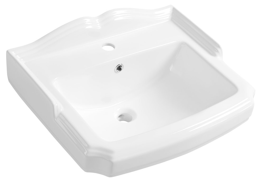 ANTIK AQUALINE ANTIK keramické umývadlo, 58x47 cm, biela AK102