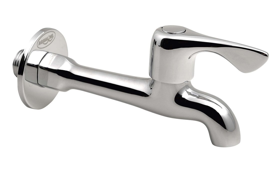 Aqualine Nástenný guľový ventil 1/2", dlhý, chróm ZY12062