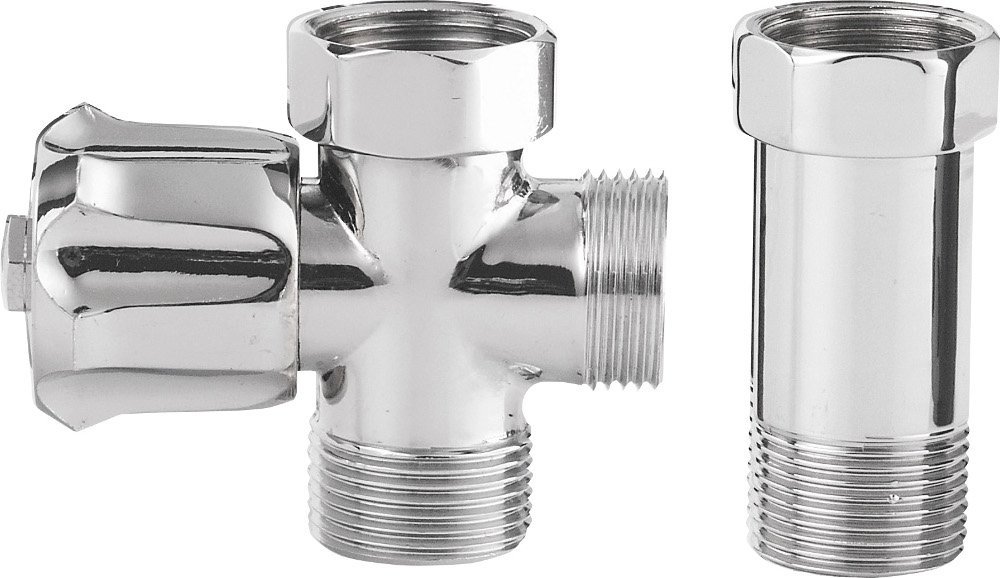 Aqualine Ventil práčky pred nástennou batériou so spätným ventilom 3/4 "x3/4", chróm 5315