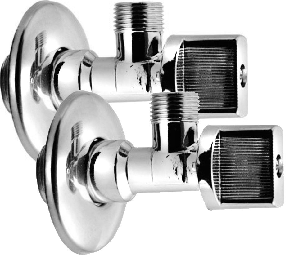 Aqualine Rohový guľový ventil 1/2 "x3/8", pár, chróm 5306