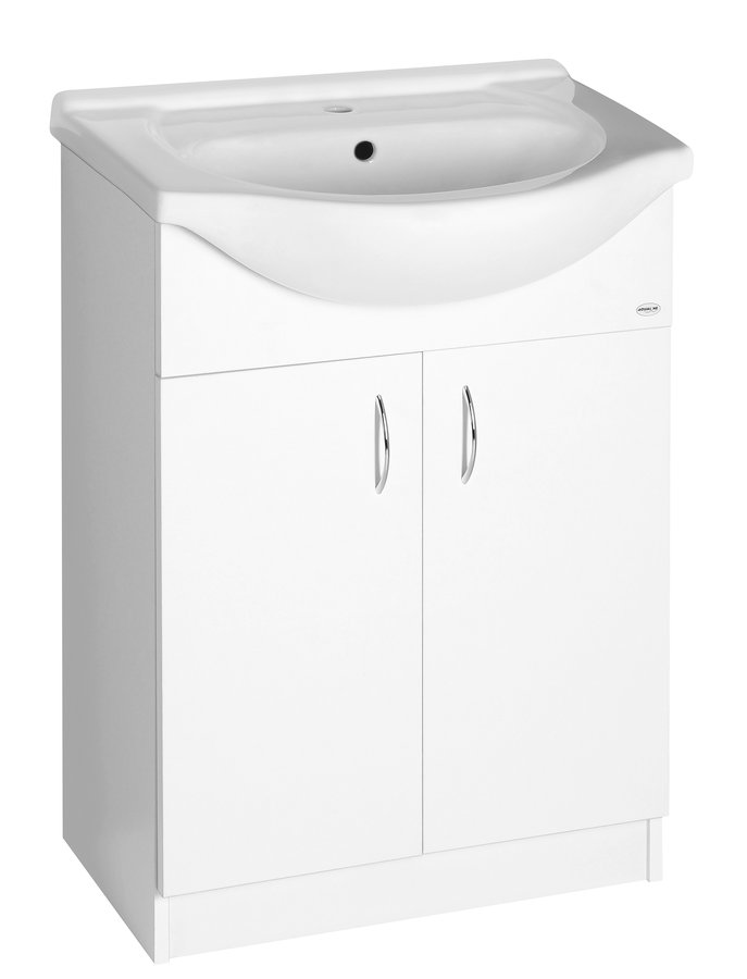 Aqualine SIMPLEX ECO 65 umývadlová skrinka vrátane umývadla 63x83,5x30,7cm SIME650