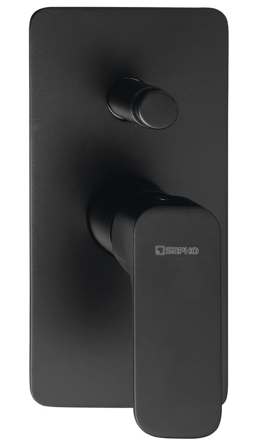 Sapho SPY podomietková sprchová batéria, 2 výstupy, čierna mat PY42/15