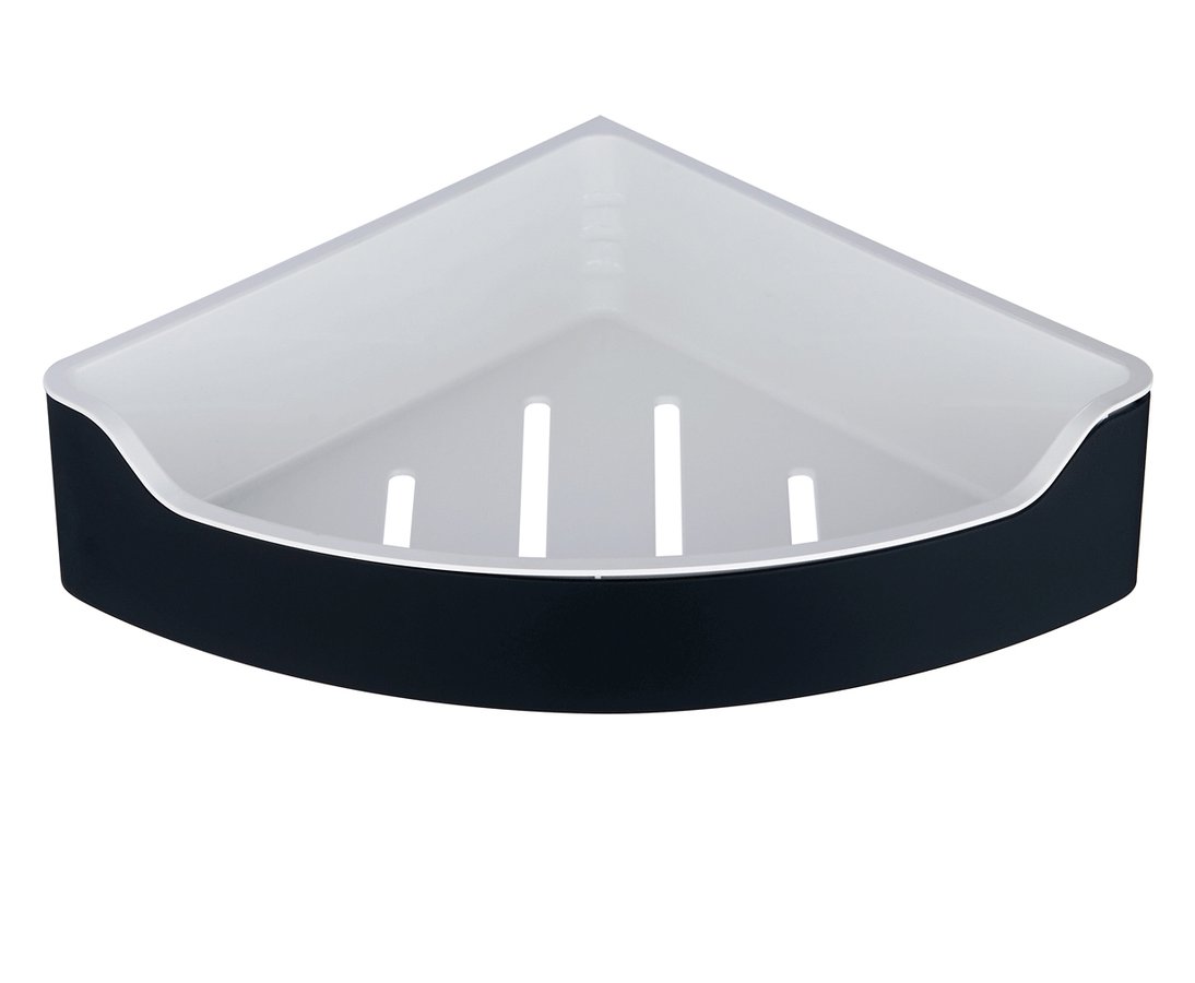 Aqualine SAMBA rohová polica do sprchy, 218x63x218mm, čierna SB209