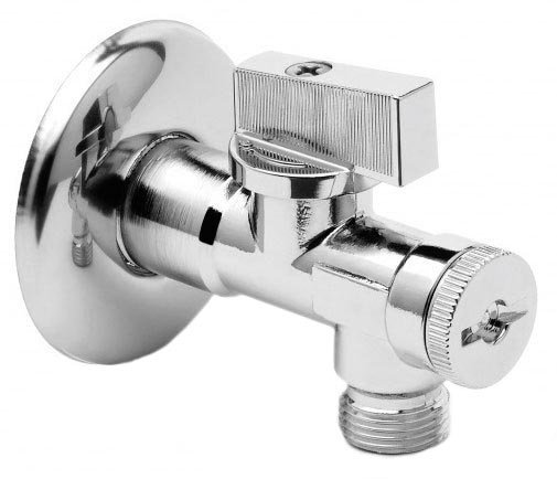 ARCO rohový ventil A-80 1/2"x1/2" s filtrom, anticalc, chróm 02400MAC