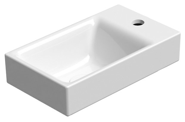 GSI NUBES keramické umývadlo 40x23cm, pravé/ľavé, biela ExtraGlaze 9636111