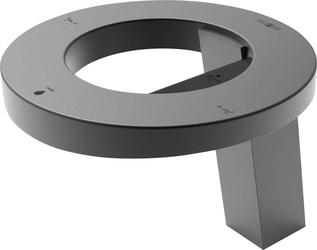 NOFER CONCEPT stojanková senzorová batéria s dávkovačom mydla a sušičom rúk výška 188mm, čierna 01901.N