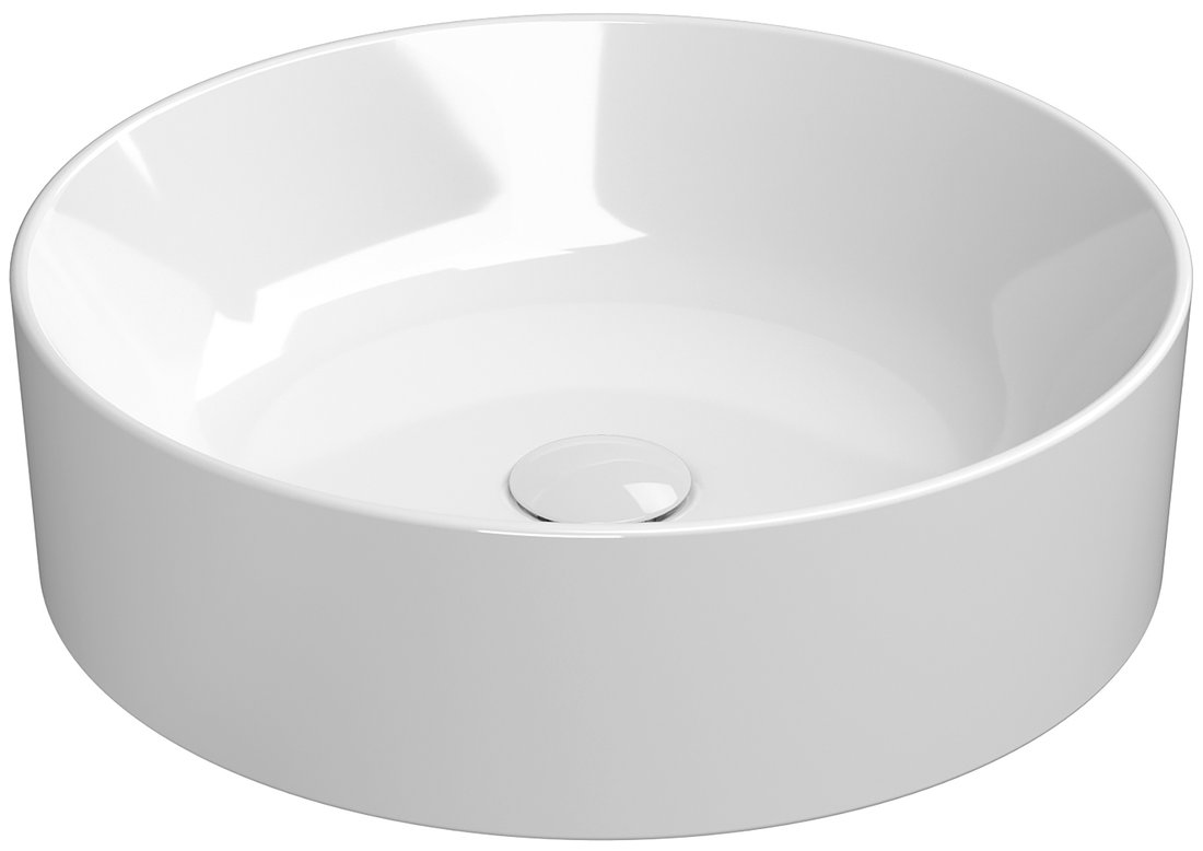 GSI KUBE X keramické umývadlo na dosku, priemer 45cm, biela ExtraGlaze 942711