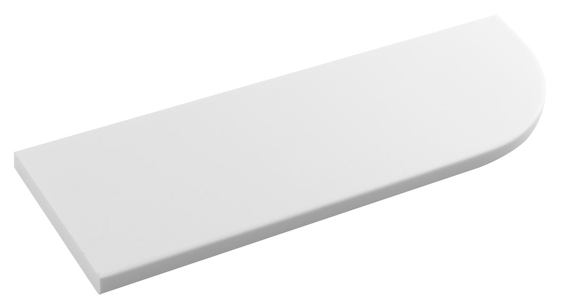 Sapho ABELINE rohová polica Rockstone 300x100mm, excentrická, biela mat AE300-0101