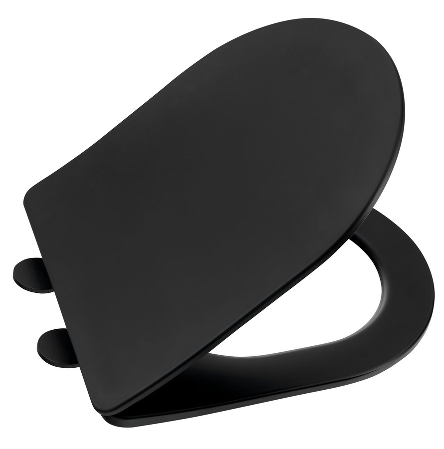 Sapho PACO WC sedátko, SLIM, Soft Close, Easy Take, čierna mat PCS1012B