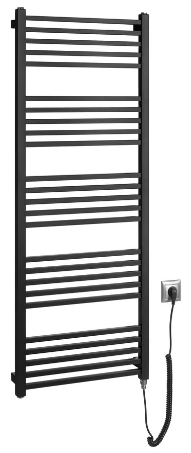 Sapho METRO-E elektrické vykurovacie teleso, rovné, 500x1340 mm, 500 W, čierna matná ME513B