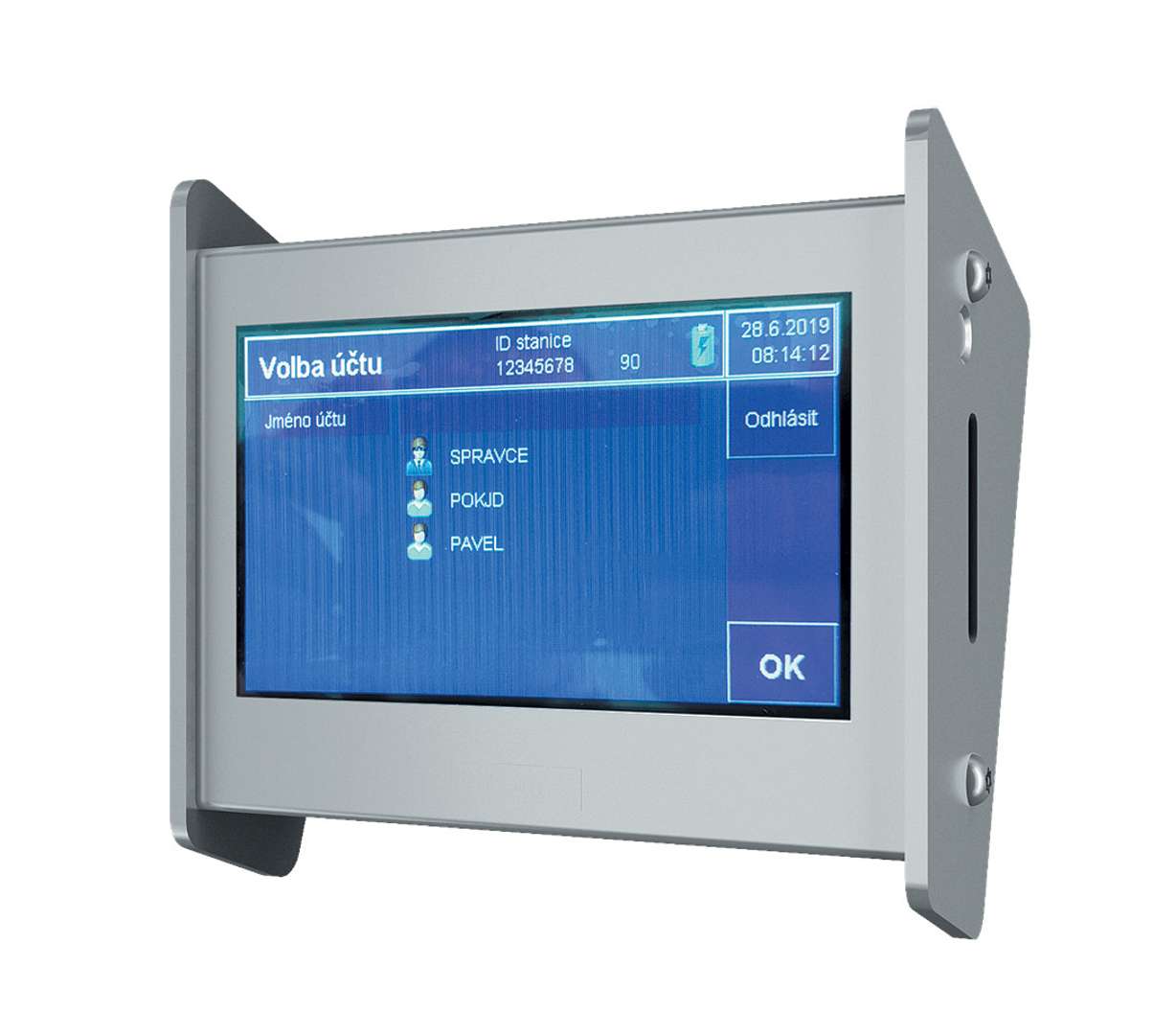 Sanela Automaty Nabíjacia stanica RFID žetónov, dotyková, matná nerezová SLZA 30