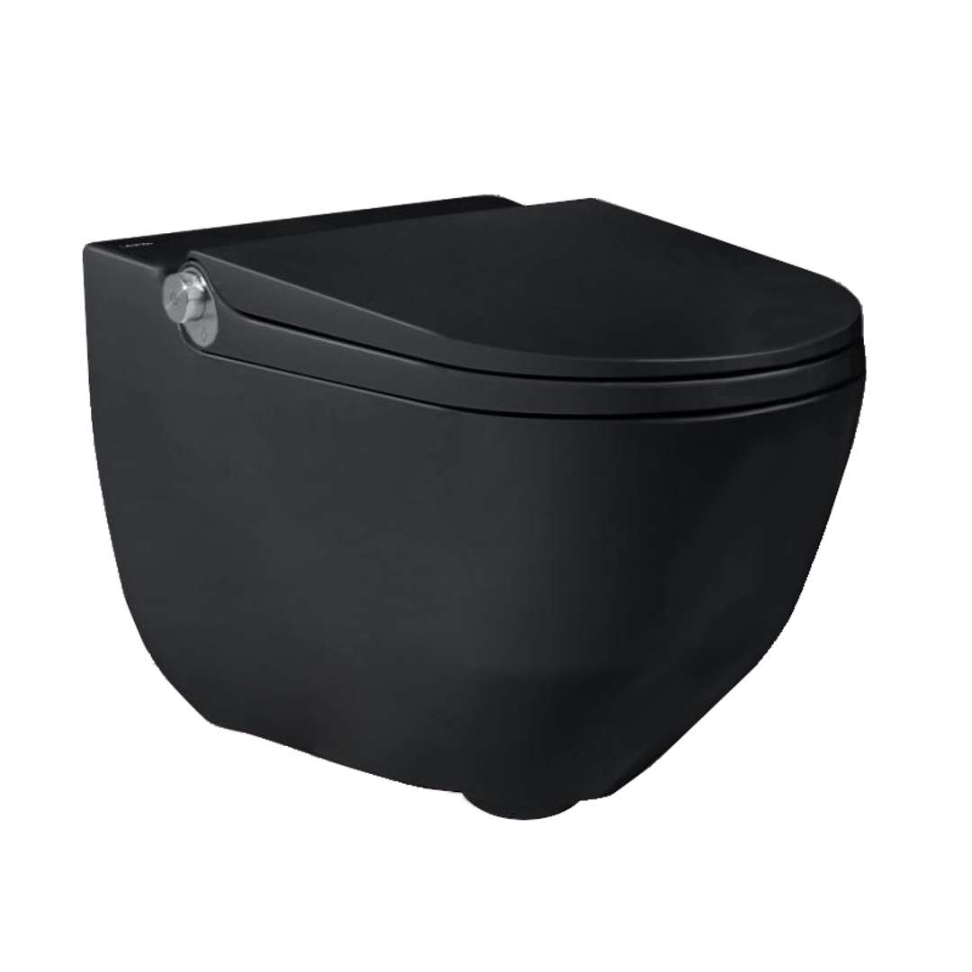 Laufen Cleanet Riva Elektronický bidet s keramikou, Rimless, SoftClose, LCC, matná čierna H8206917160001