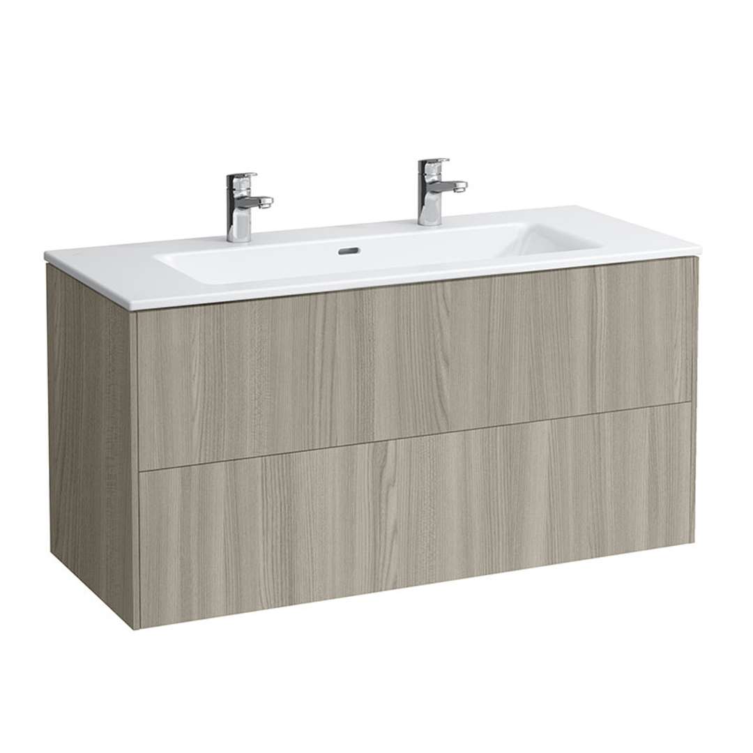 Laufen Pro S Skrinka s dvojumývadlom, 120x50x61 cm, 2 zásuvky, svetlý brest H8649632621071