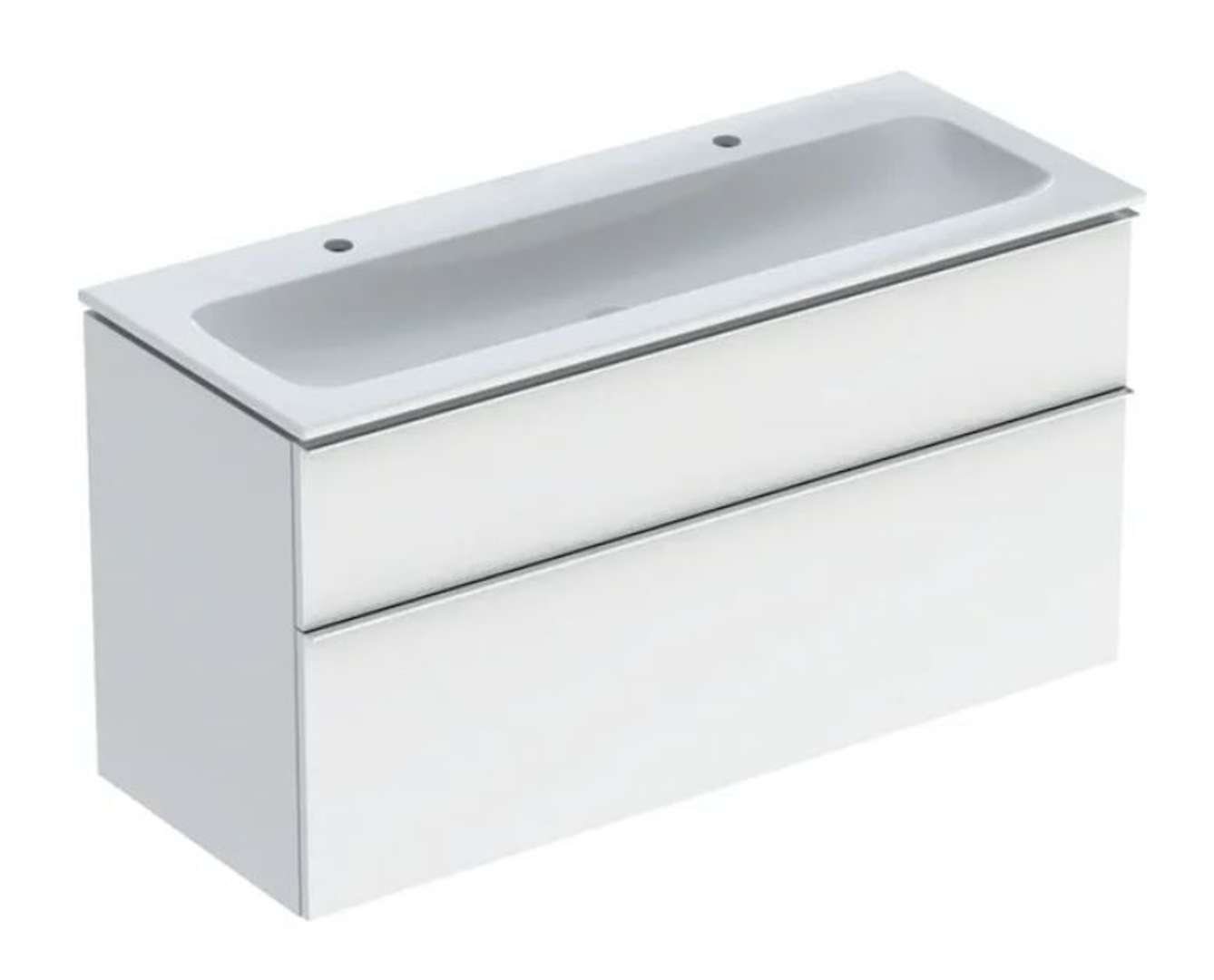 Geberit iCon Skrinka s dvojumývadlom, 120x63x48 cm, lesklá biela 502.338.01.2