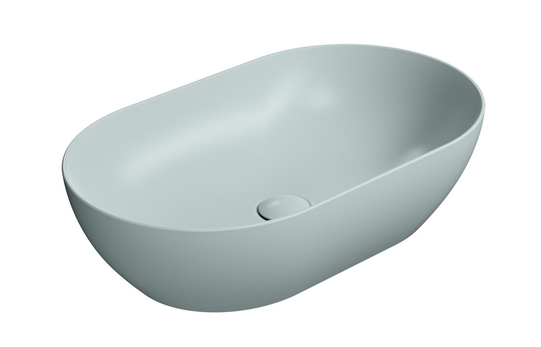 GSI PURA COLOR PURA keramické umývadlo na dosku 60x37cm, ghiaccio mat 883415