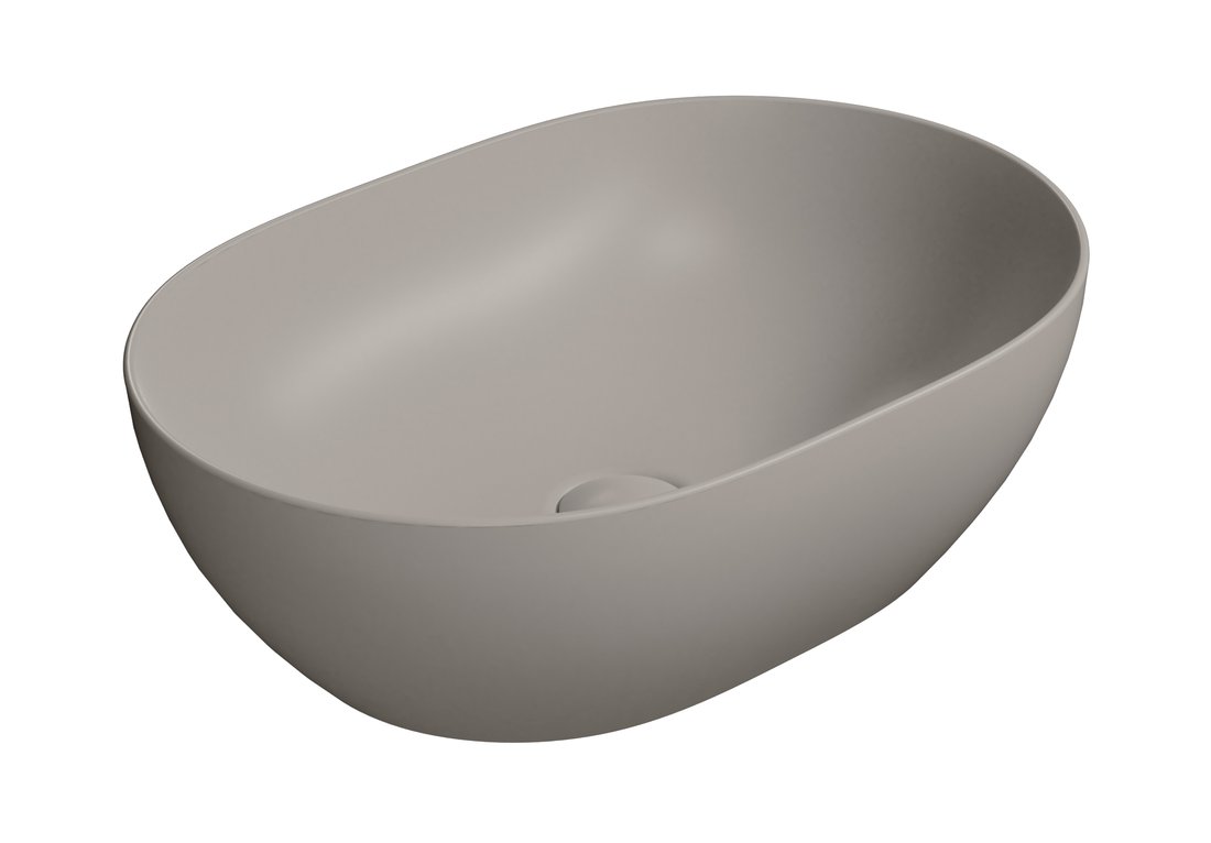 GSI PURA COLOR PURA keramické umývadlo na dosku, 50x35cm, tortora mat 886005