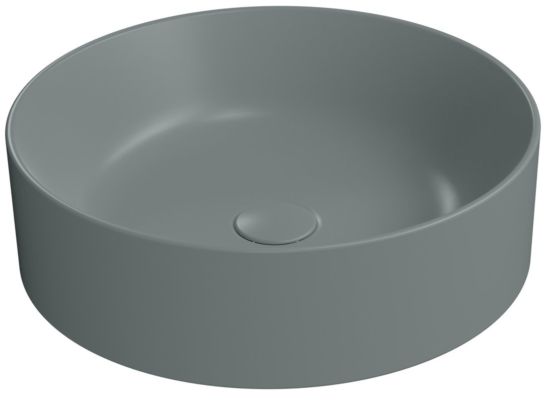 GSI KUBE X COLOR KUBE X keramické umývadlo na dosku, priemer 45cm, agave mat 942704