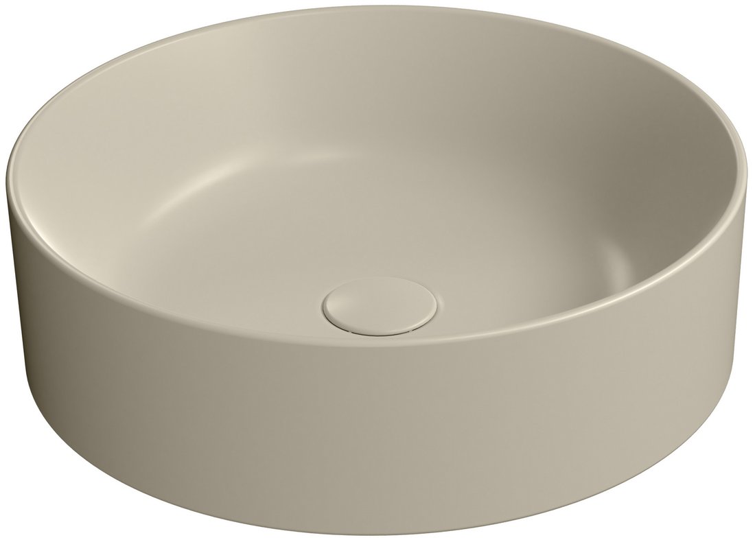 GSI KUBE X COLOR KUBE X keramické umývadlo na dosku, priemer 45cm, creta mat 942708