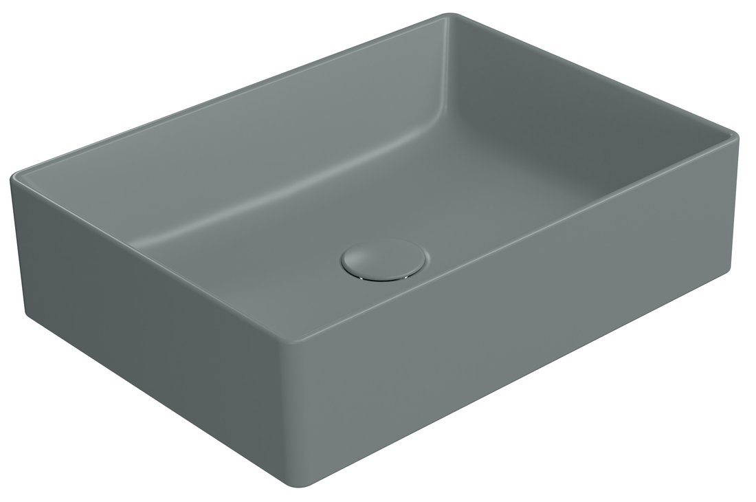 GSI KUBE X COLOR KUBE X keramické umývadlo na dosku, 50x37cm, agave mat 942904