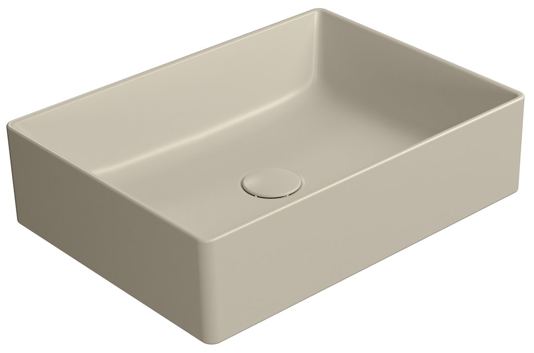 GSI KUBE X COLOR KUBE X keramické umývadlo na dosku, 50x37cm, creta mat 942908