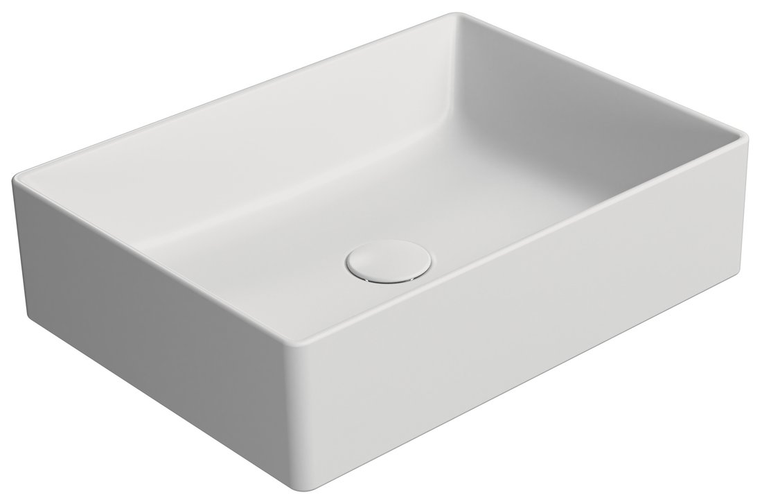 GSI KUBE X COLOR KUBE X keramické umývadlo na dosku, 50x37cm, biela mat 942909