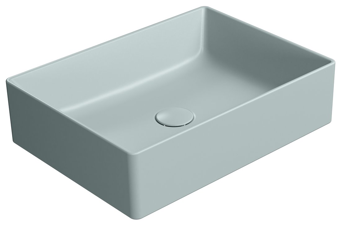 GSI KUBE X COLOR KUBE X keramické umývadlo na dosku, 50x37cm, ghiaccio mat 942915